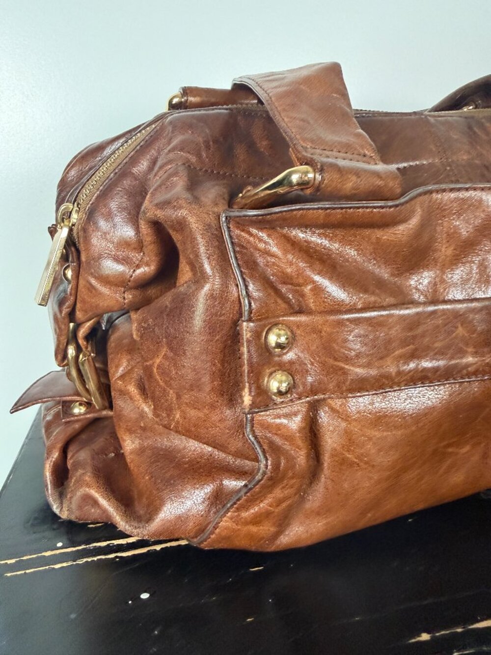 Kooba Brown Leather Shoulder Bag Purse - Picture 8 of 15